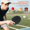 Sportnow tafeltennisbatje tafeltennis set met 4 tafeltennisbatjes, 8 tafeltennisballen draagtas voor binnen & buiten 5