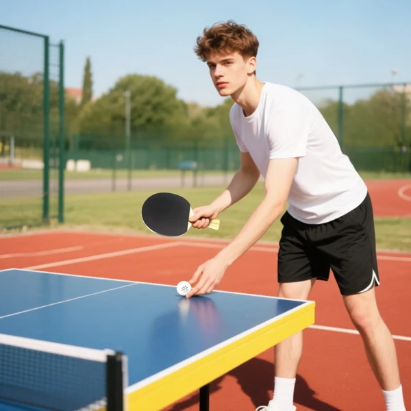 Sportnow tafeltennisbatje tafeltennis set met 4 tafeltennisbatjes, 8 tafeltennisballen draagtas voor binnen & buiten 8