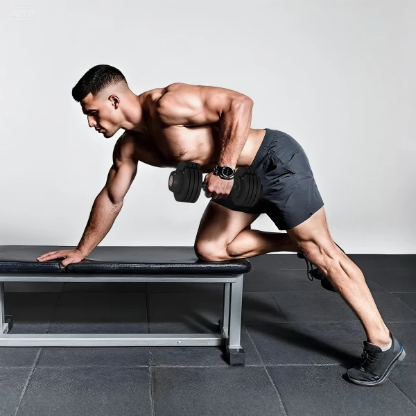 Sportnow verstelbare enkele dumbbell, 7/13/18/24 kg korte halter met opbergvak, met antislip handvatten, zwart 9
