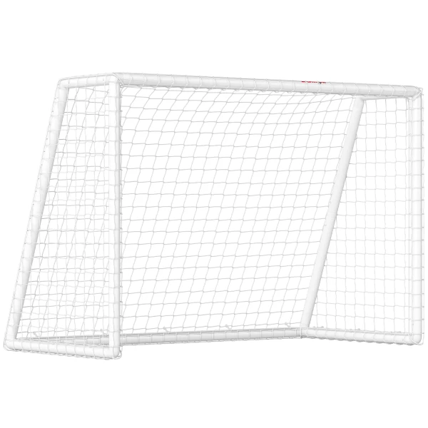 Sportnow voetbaldoel, robuust net, kunststof frame, haringen, 180l x 92b x 124h cm, wit 1