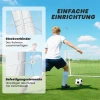 Sportnow voetbaldoel, robuust net, kunststof frame, haringen, 180l x 92b x 124h cm, wit 5