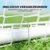 Sportnow voetbaldoel, robuust net, kunststof frame, haringen, 180l x 92b x 124h cm, wit 7