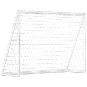 Sportnow voetbaldoel, robuust net, kunststof frame, haringen, 240l x 90b x 180h cm, wit 1
