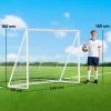 Sportnow voetbaldoel, robuust net, kunststof frame, haringen, 240l x 90b x 180h cm, wit 4