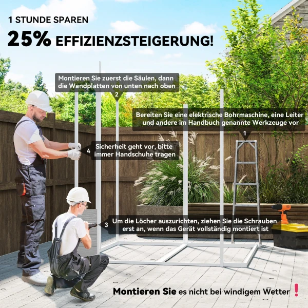 Tuinhuis, tuinschuur met venster, afsluitbare deur, kunststof, grijs 5