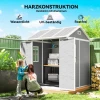 Tuinhuis, tuinschuur met venster, afsluitbare deur, kunststof, grijs 6