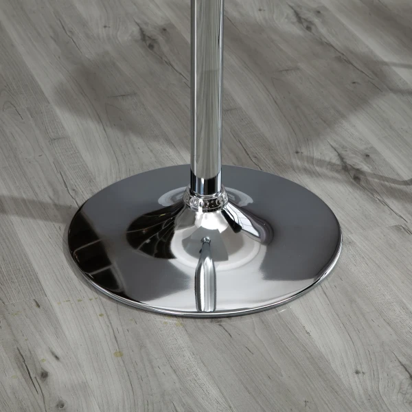 Verstelbare barkruk, 360° draaibaar, krasvaste voeten, stabiele metalen basis, wit 10