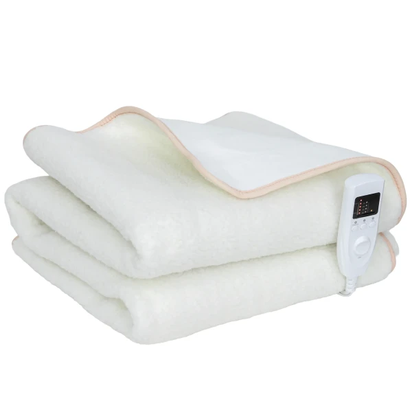 Verwarmingsdeken met dual zone controle 160 x 140 cm, machinewasbaar met 5 verwarmingsniveaus, 10 uur timer, oververhittingsbeveiliging 1