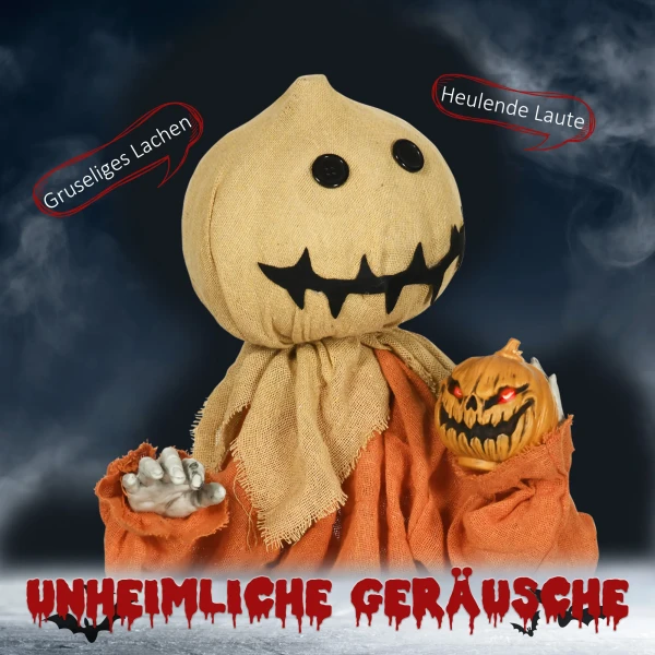 Vogelverschrikker halloween decoratie, beweegbaar, maakt geluid, op batterijen 5
