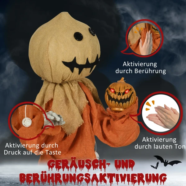 Vogelverschrikker halloween decoratie, beweegbaar, maakt geluid, op batterijen 7
