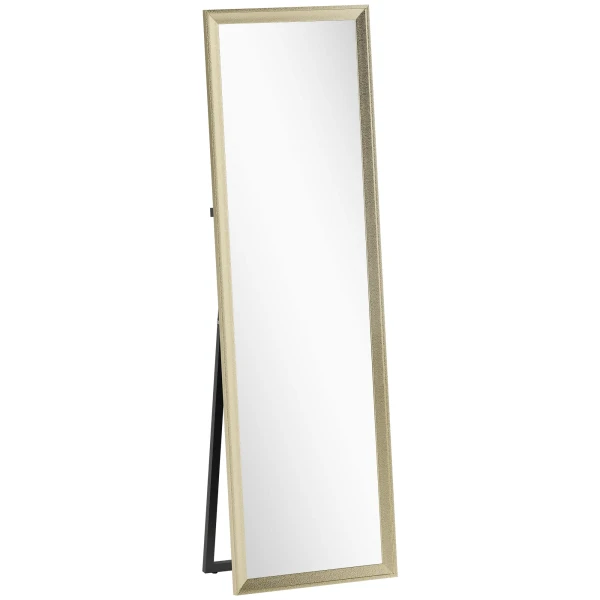 Volledige lichaamsspiegel, flexibel te plaatsen, 160 x 50 cm, goudkleurig 1