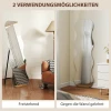 Volledige lichaamsspiegel zonder frame, houten basis, flexibel te plaatsen, golfvorm, zwart 6