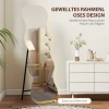 Volledige lichaamsspiegel zonder frame, houten basis, flexibel te plaatsen, golfvorm, zwart 7
