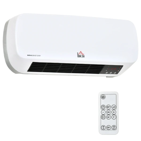 Wandmontage verwarmingstoestel 2000w met afstandsbediening 2 verwarmingsmodi led display 12u timer voor badkamer 1