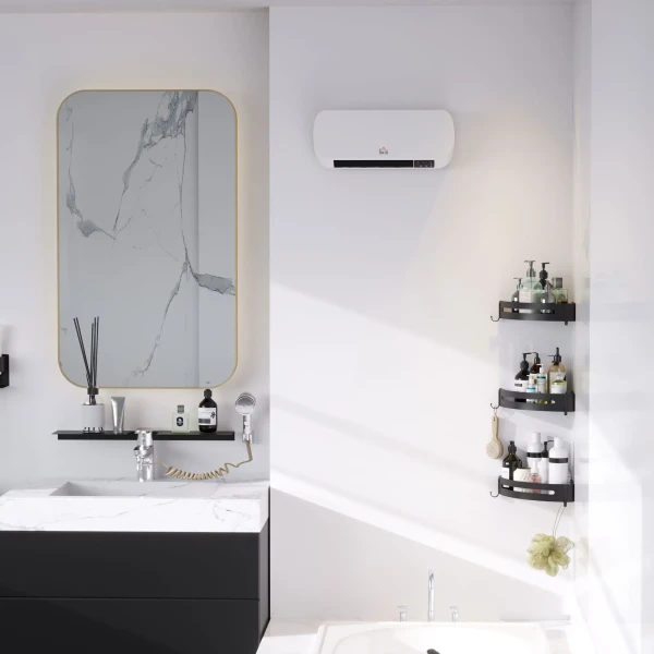 Wandmontage verwarmingstoestel 2000w met afstandsbediening 2 verwarmingsmodi led display 12u timer voor badkamer 2