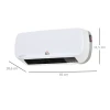 Wandmontage verwarmingstoestel 2000w met afstandsbediening 2 verwarmingsmodi led display 12u timer voor badkamer 4