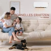 Wandmontage verwarmingstoestel 2000w met afstandsbediening 2 verwarmingsmodi led display 12u timer voor badkamer 8