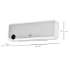 Wandmontage verwarmingstoestel 2000w met afstandsbediening, 3 bedrijfsmodi, led display 12u timer 4