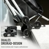 Winkelwagentje, 40 l oxford tas, 3 wiel ontwerp, aluminium frame, zitplaats, grijs 7