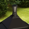 Zonne energie tuinlantaarn 127 cm tuinlamp met koud wit led licht, lichtsensor ip44 waterdicht 10