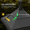 Zonne energie tuinlantaarn 127 cm tuinlamp met koud wit led licht, lichtsensor ip44 waterdicht 5