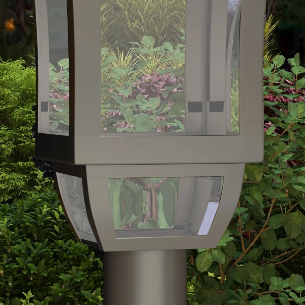 Zonne energie tuinlantaarn 127 cm tuinlamp met koud wit led licht, lichtsensor ip44 waterdicht 9
