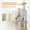 160 cm kattenkrabpaal, meerdere niveaus, sisal krabpalen, grotten, pluche platforms, hangmat, ladder, speelballen 7