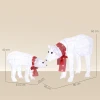 2 delige ijsbeer kerstdecoratie, 140 witte led's, waterdicht, timer, voor binnen en buiten 4