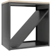 2 in 1 haardhoutrek voor binnen 58 x 36 x 60cm verhoogd brandhoutrek met verdeler metaal zwart 1