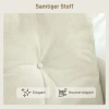 2 zitsbank met schuimvulling en stoffen bekleding, voor woonkamer, slaapkamer, metalen frame, crèmewit 8