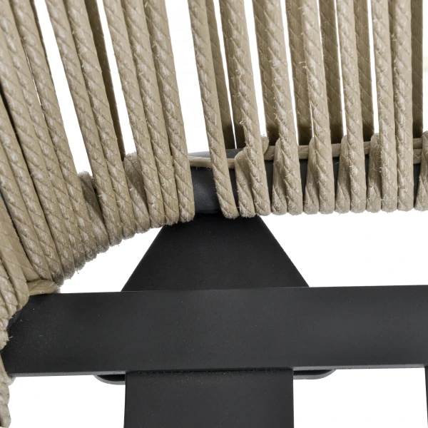 3 delige zitgroep, 2 stoelen, bijzettafel, zit & rugkussens, hardglas tafelblad, kunstrattan, grijs 9
