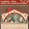Adventskalender om te vullen 24 laden vakken kerstkalender met led lichten natuurhout 36 x 10 x 34 cm 8