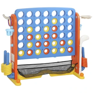 Aiyaplay 4 in 1 spelset, vier op een rij, hoogte verstelbaar, net tas, kunststof, kleurrijk 1