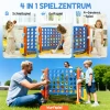 Aiyaplay 4 in 1 spelset, vier op een rij, hoogte verstelbaar, net tas, kunststof, kleurrijk 5