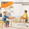 Aiyaplay 5 delige kindertafel en stoelset, met opbergtas, bloemvorm, voor speelkamer, kinderkamer, hout, kleurrijk 8