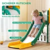 Aiyaplay 7 in 1 kinderglijbaan, binnenspeeltuin, klimrek, huis, bord, basketbalring, 1 4 jaar, kunststof, geel+groen 6