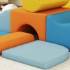 Aiyaplay 9 delig zacht bouwblokken set, zachte blokken om te bouwen en te spelen, indoor speelset voor peuters, schuim, kleurrijk 10