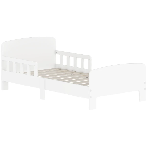 Aiyaplay kinderbed met veiligheidsrails, peuterbed voor kinderen van 3 8 jaar, mdf, wit 1