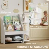 Aiyaplay kinderboekenkast met 7 planken voor boeken, speelgoed, ronde randen, draagt 40 kg, wit 5