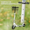 Aiyaplay kinderstep, dubbele remmen, metalen frame, voetsteun, opvouwbaar, 3 8 jaar, wit 5