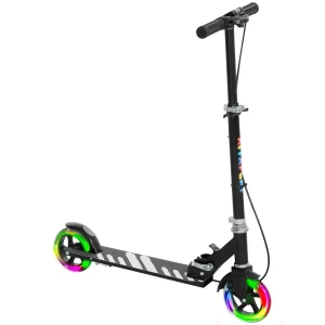 Aiyaplay kinderstep, dubbele remmen, metalen frame, voetsteun, opvouwbaar, 3 8 jaar, zwart 1