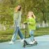 Aiyaplay kinderstep, dubbele remmen, metalen frame, voetsteun, opvouwbaar, 3 8 jaar, zwart 2