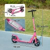 Aiyaplay roller kinderscooter met verstelbare handvatten inklapbare kinderscooter voor kinderen 6 12 jaar 94 x 36 x 88 103 cm roze 4