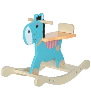 Aiyaplay schommeldier ezel baby schommelspeelgoed met handvatten schommel schommelstoel 59 x 27 x 43 cm blauwgroen 1