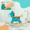 Aiyaplay schommeldier ezel baby schommelspeelgoed met handvatten schommel schommelstoel 59 x 27 x 43 cm blauwgroen 4