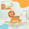 Aiyaplay schommelpaard met leeuw ontwerp, 25 kg draagvermogen, 2 5 jaar, hout, oranje 4