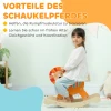 Aiyaplay schommelpaard met leeuw ontwerp, 25 kg draagvermogen, 2 5 jaar, hout, oranje 5