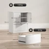 Archiefkast kantoorkast afsluitbare multifunctionele kast van staal met 2 deuren, verstelbare planken wit 4