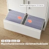 Archiefkast kantoorkast afsluitbare multifunctionele kast van staal met 2 deuren, verstelbare planken wit 6