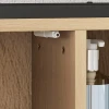 Badkamerspiegelkast, 6 open vakken, 3 laags rek, wandmontage, eiken 10